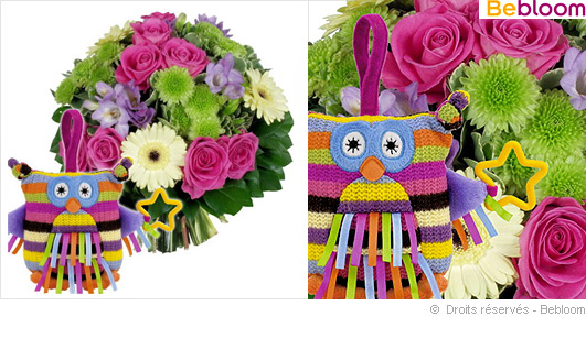 bouquet de fleurs cadeau naissance