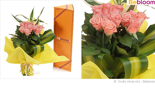 Offrir des roses rose